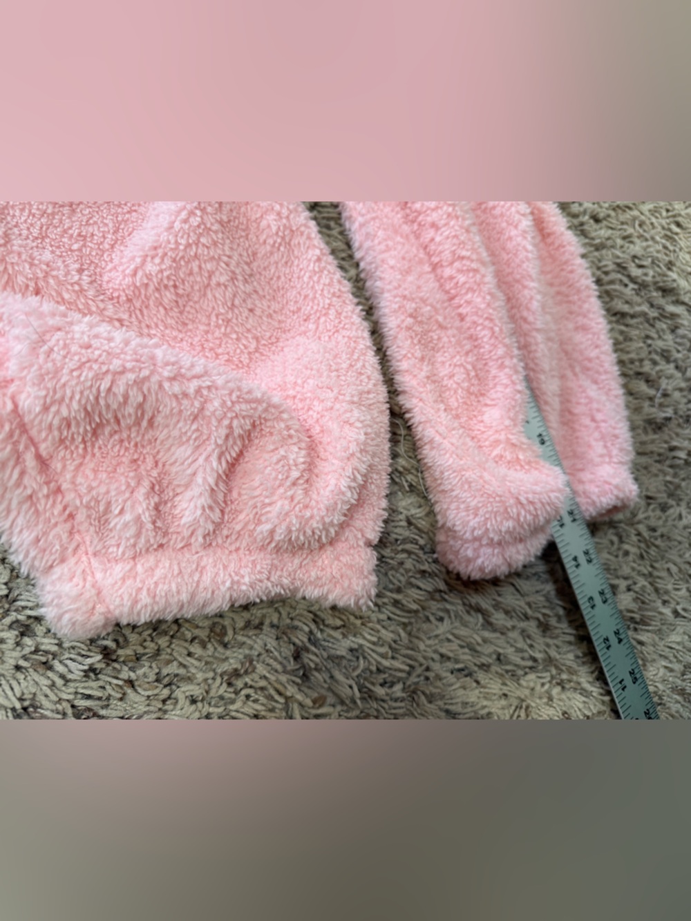 Ladies zip up teddy bear Plush Hooded One-Piece loungewear - bubble gum Pink(xxl - Picture 4 of 14